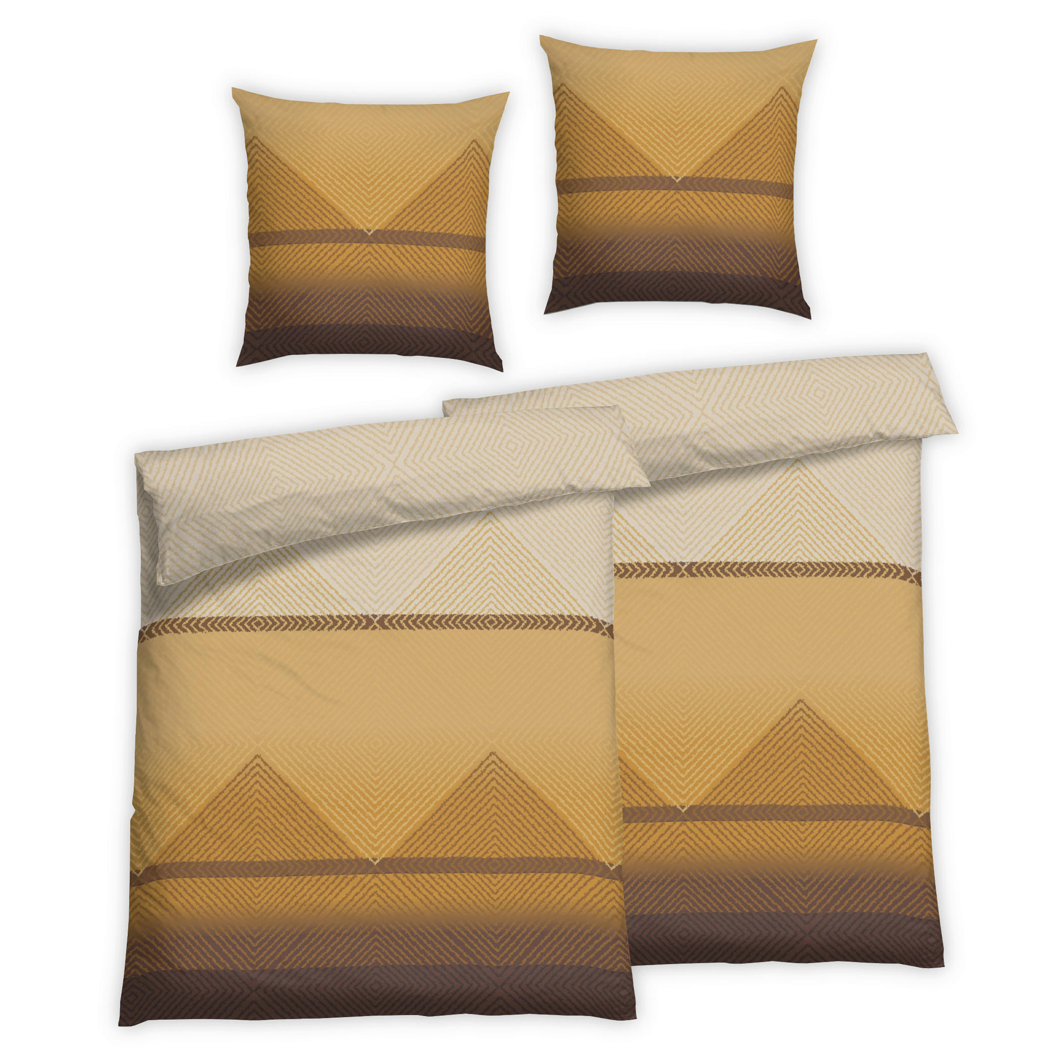 BETTWÄSCHE 4-teilig Flanell  - Rostfarben, Basics, Textil (135/200cm) - Florella