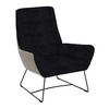 SESSEL in Flachgewebe Schwarz  - Schwarz, Design, Textil/Metall (82/102/81cm) - Pure Home Lifestyle
