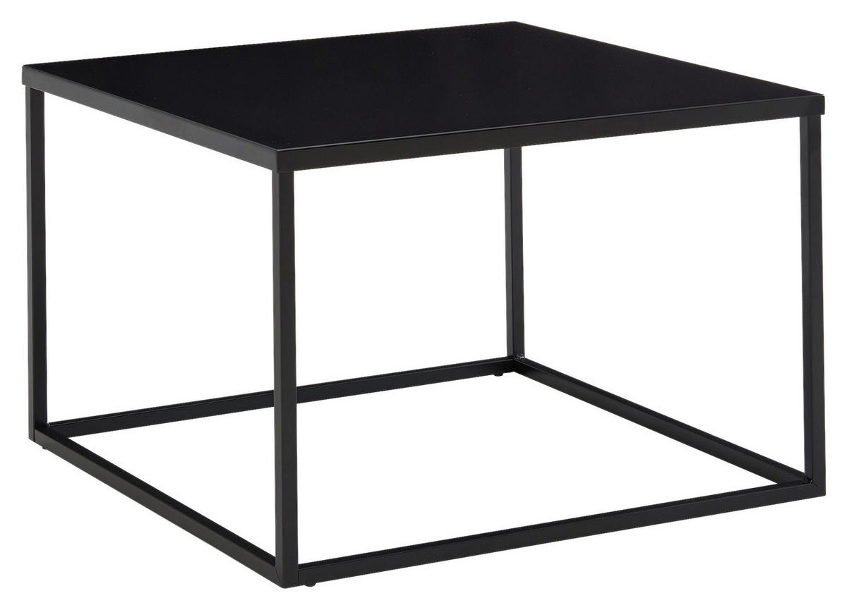 DOHÁNYZÓASZTAL fém 60/60/40 cm   - fekete, Modern, fém (60/60/40cm) - MID.YOU
