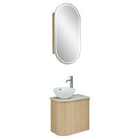 GÄSTEBAD 50,3 cm  - Sandfarben/Eichefarben, Natur, Keramik/Holzwerkstoff (50,3cm) - Sadena