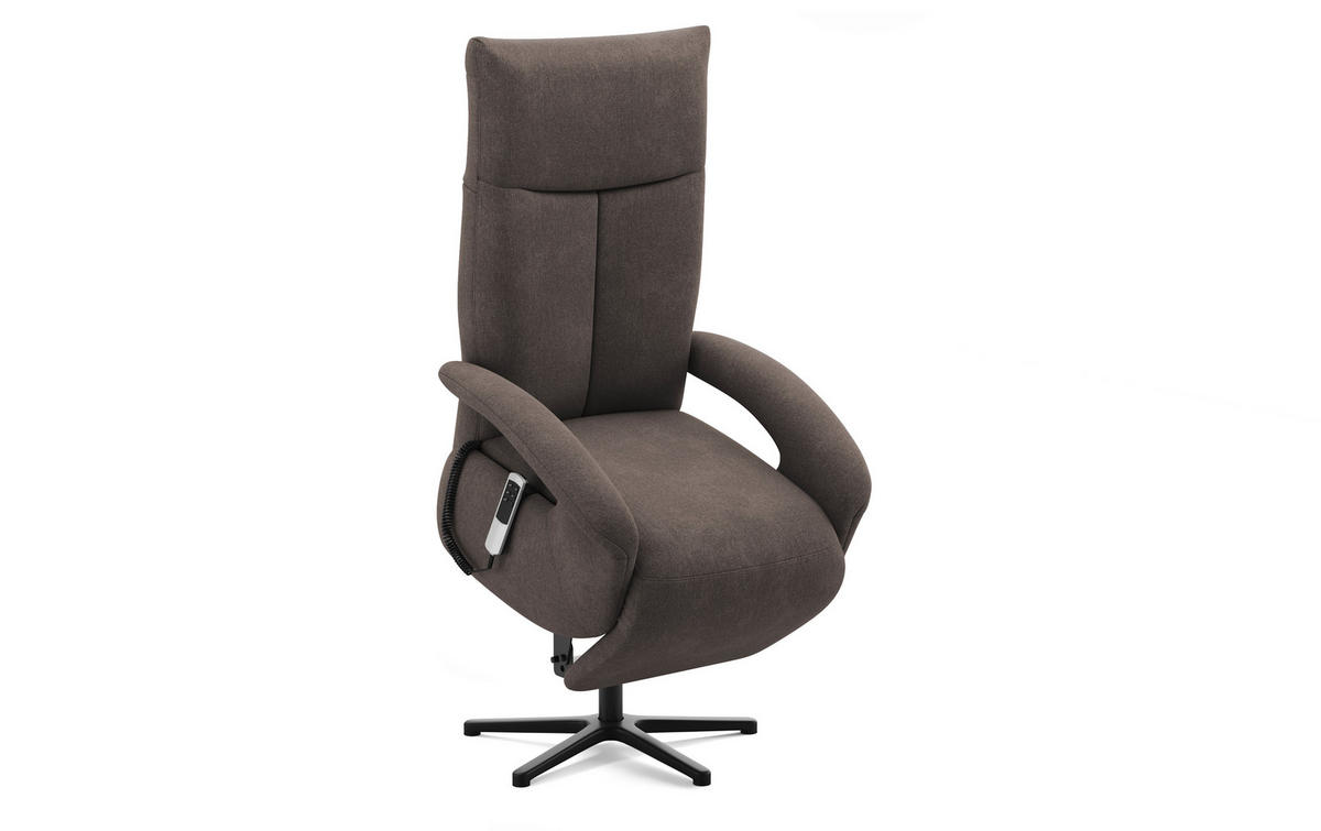 SESSEL in Flachgewebe Graphitfarben  - Schwarz/Graphitfarben, Konventionell, Textil/Metall (74/112/82cm) - Sit & More