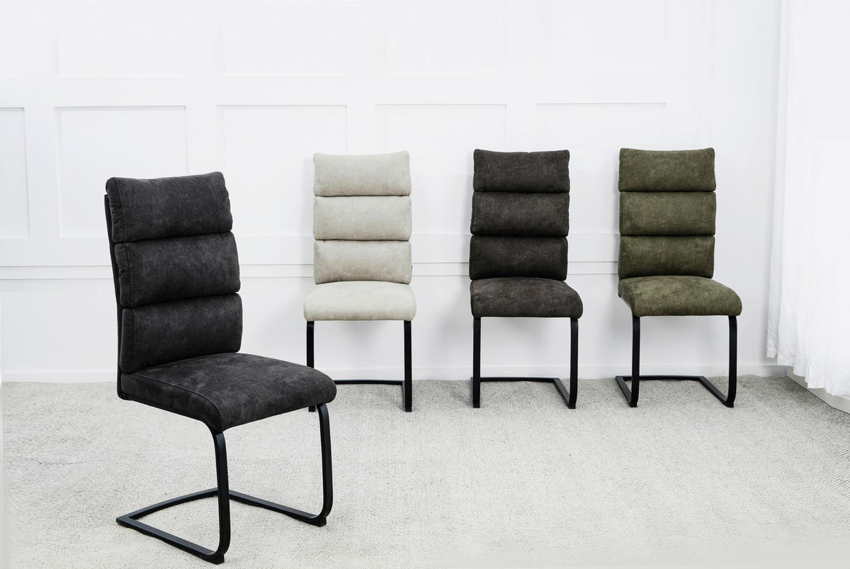 SCHWINGSTUHL  Stoffauswahl Webstoff  - Anthrazit/Schwarz, Design, Textil/Metall (47/106/63cm) - Novel