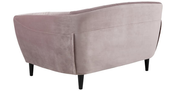 CHESTERFIELD-SOFA in Samt Rosa  - Schwarz/Rosa, Trend, Holz/Textil (150/78/84cm) - Ambia Home