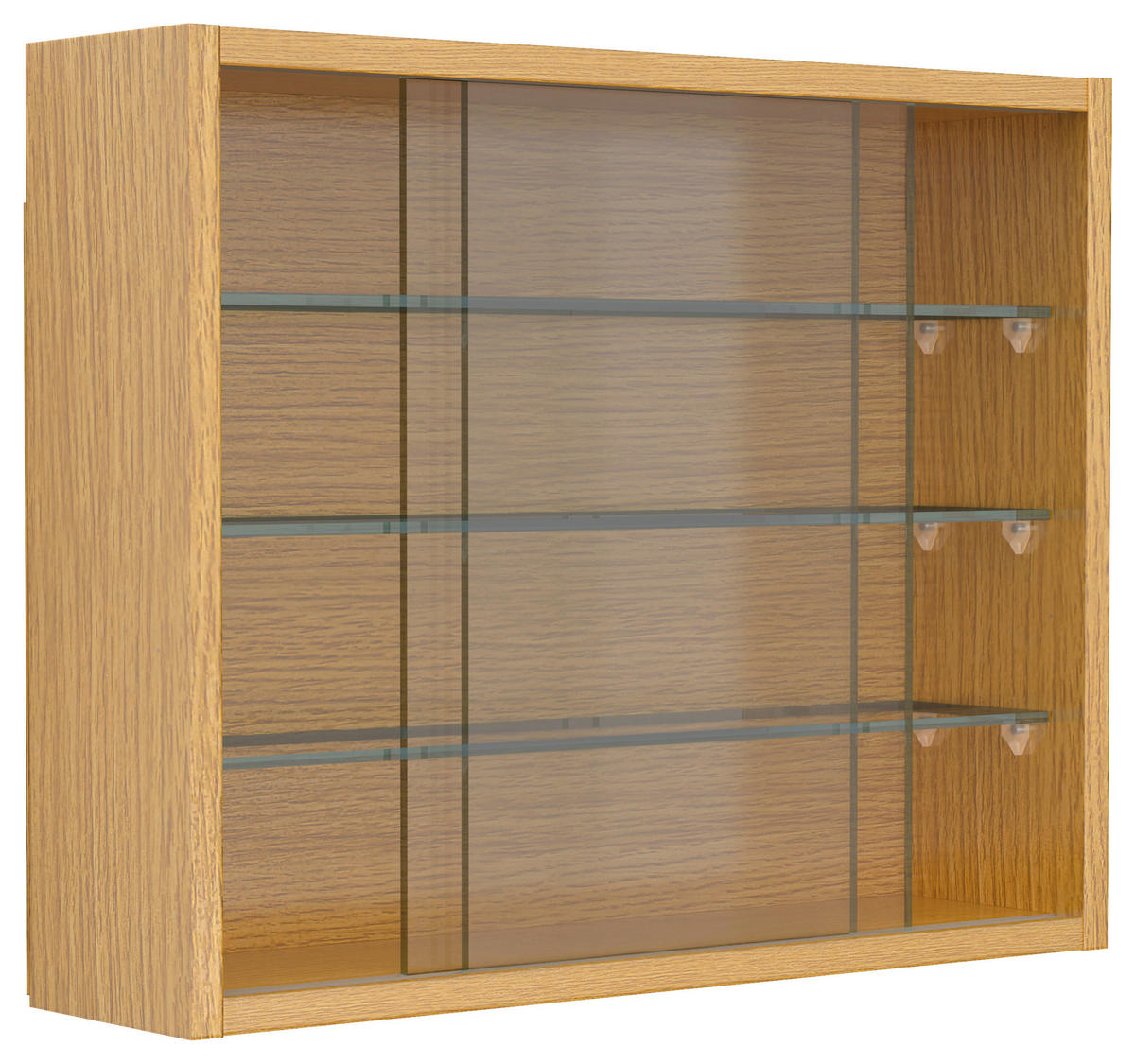 HÄNGEVITRINE in Honigeiche  - Honigeiche/Transparent, Design, Glas/Holzwerkstoff (50/40/12cm) - MID.YOU