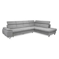 KUTNA GARNITURA drvo, metal, drvni materijal, tekstil  siva   - siva/boje kroma, Moderno, drvni materijal/drvo (315/232cm) - Hom`in