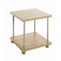 BEISTELLTISCH 40/40/45 cm Imola Grau, Eichefarben quadratisch  - Eichefarben/Grau, Trend, Holzwerkstoff/Metall (40/40/45cm)