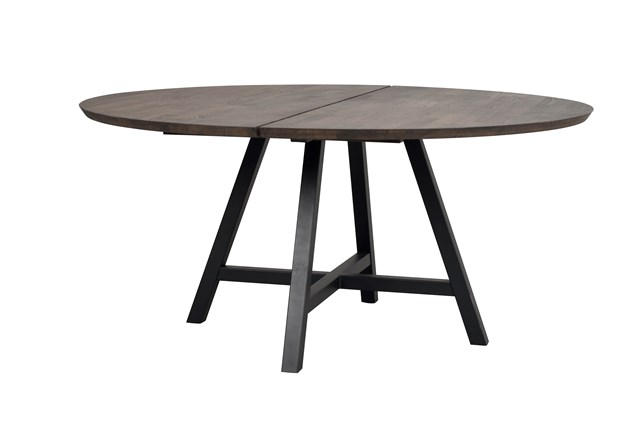 MATBORD in trä 150/150/75 cm   - brun/svart, Design, metall/trä (150/150/75cm) - Rowico