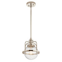 VISEČA SVETILKA  Elstead Triocent      24/37.6 cm      E27 - barve niklja, Konvencionalno, kovina/steklo (24/37.6cm) - Elstead Lighting