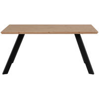 ÉTKEZŐASZTAL - fekete/Artisan tölgy, Basics, faalapú anyag/fém (160/90/72,5cm) - MID.YOU