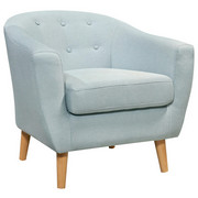 FOTELJA - plava, Design, drvo/tekstil (81/74/75cm) - Ti`me
