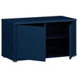 GARDEROBENBANK - Dunkelblau/Grau, MODERN, Kunststoff (74,5/41,5/34,9cm) - Carryhome