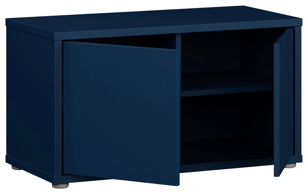 GARDEROBENBANK - Dunkelblau/Grau, MODERN, Kunststoff (74,5/41,5/34,9cm) - Carryhome