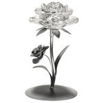 TEELICHTHALTER - Klar/Silberfarben, Basics, Glas/Metall (10,5cm) - Ambia Home