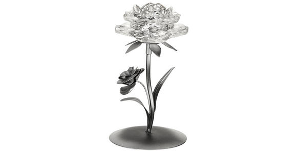 TEELICHTHALTER - Klar/Silberfarben, Basics, Glas/Metall (10,5cm) - Ambia Home