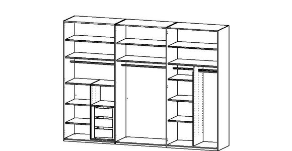 DREHTÜRENSCHRANK 301/223/60 cm 6-türig Weiß  - Weiß, Trend, Holz/Holzwerkstoff (301/223/60cm) - Novel