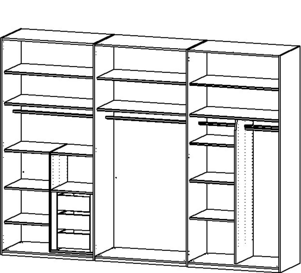 DREHTÜRENSCHRANK in Weiss  - Weiss, Trend, Holzwerkstoff/Metall (301/223/60cm) - Novel