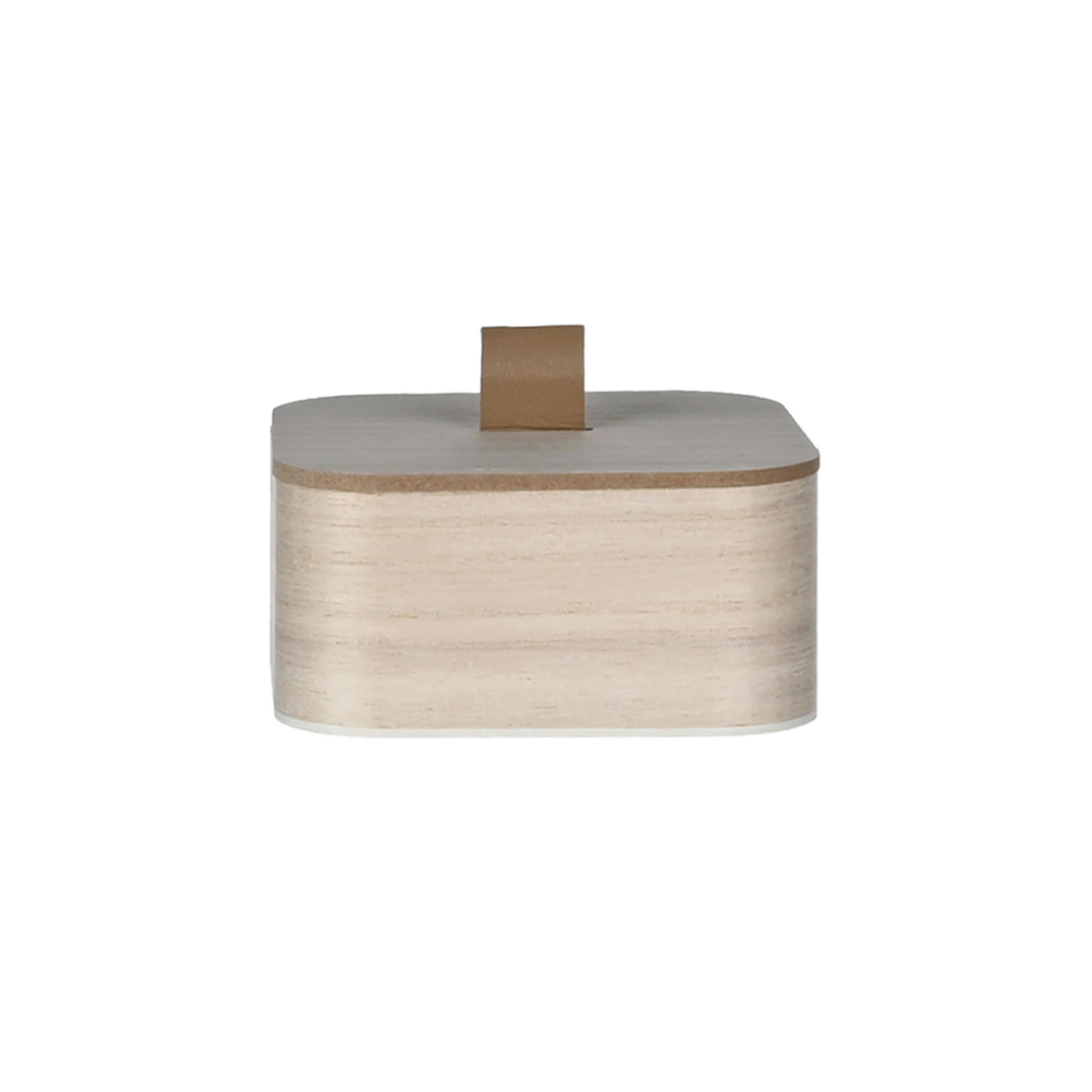 DEKOR DOBOZ 12/12/6 cm  - natúr színű, Natur, fa (12/12/6cm) - Ambia Home