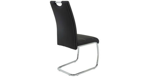 SCHWINGSTUHL in Lederlook - Chromfarben/Schwarz, Design, Textil/Metall (43/98/59cm) - Carryhome