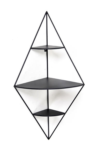 HÖRNHYLLA i 36/70/26 cm svart  - svart, Modern, metall (36/70/26cm)