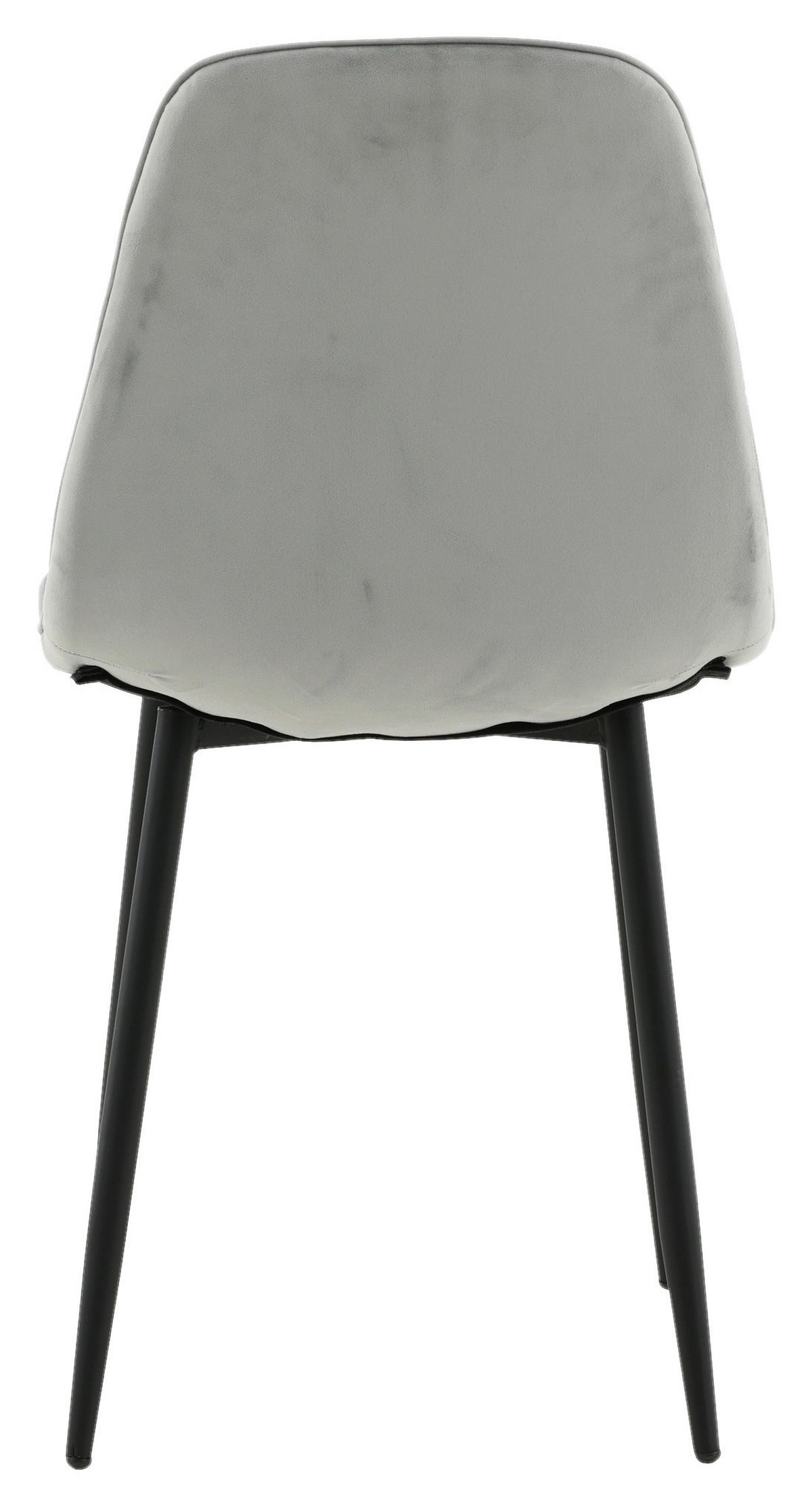 STOLSET 2 styck stål sammet  - grå/svart, Design, metall/textil (44/86/52cm) - Livetastic