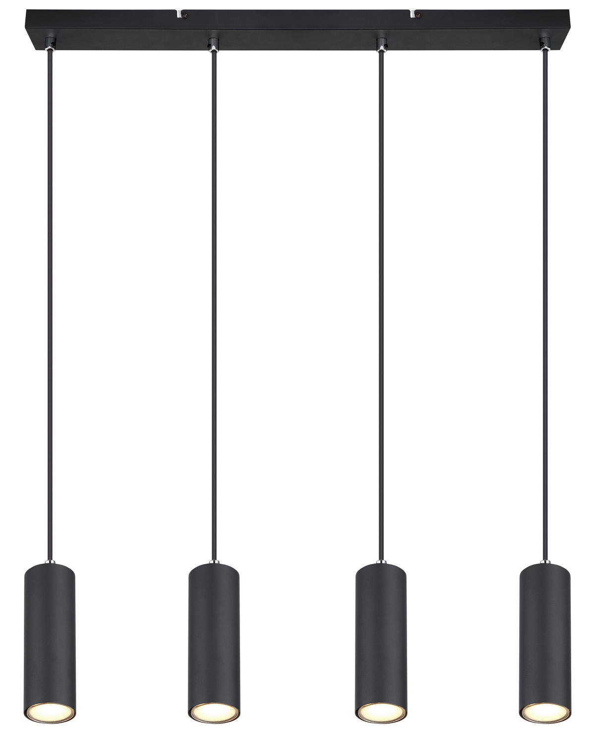 HÄNGELEUCHTE 65/6/120 cm   - Schwarz, Design, Metall (65/6/120cm) - Globo