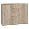 KOMMODE 108,8/85,5/34,8 cm  in Sonoma Eiche  - Alufarben/Sonoma Eiche, Design, Holzwerkstoff/Kunststoff (108,8/85,5/34,8cm)