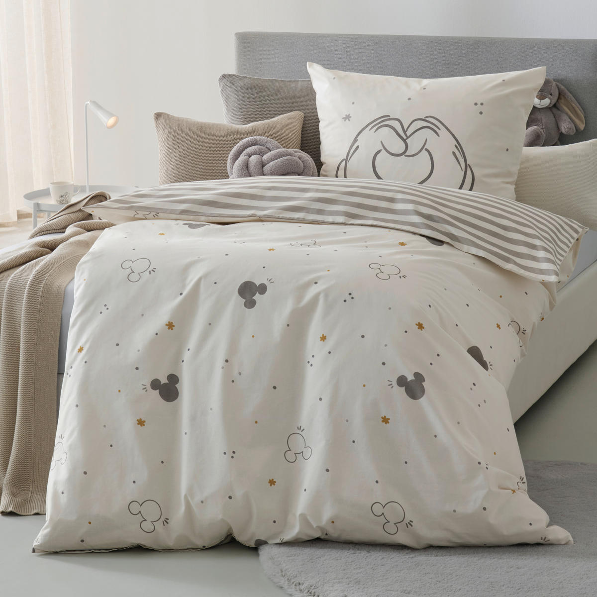 JUGENDBETTWÄSCHE 140/200 cm  - Anthrazit, KONVENTIONELL, Textil (140/200cm) - Disney