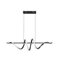 LED-HÄNGELEUCHTE Segin 101/25/150 cm  - Schwarz, Design, Kunststoff/Metall (101/25/150cm) - Novel