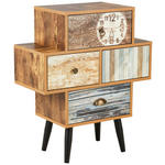 KOMMODE  in 63/73,8/29 cm  - Klar/Hellbraun, LIFESTYLE, Holzwerkstoff/Metall (63/73,8/29cm) - Carryhome