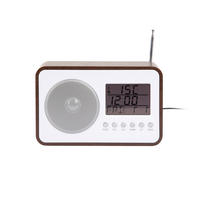 UHRENRADIO Dunkelbraun  - Dunkelbraun, Basics, Holzwerkstoff (19/7/12.5cm) - Karlsson