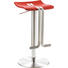 BARHOCKER in Edelstahlfarben, Rot - Edelstahlfarben/Rot, Design, Kunststoff/Metall (36/58-85/34cm) BARHOCKER in Edelstahlfarben, Rot - Edelstahlfarben/Rot, Design, Kunststoff/Metall (36/58-85/34cm)