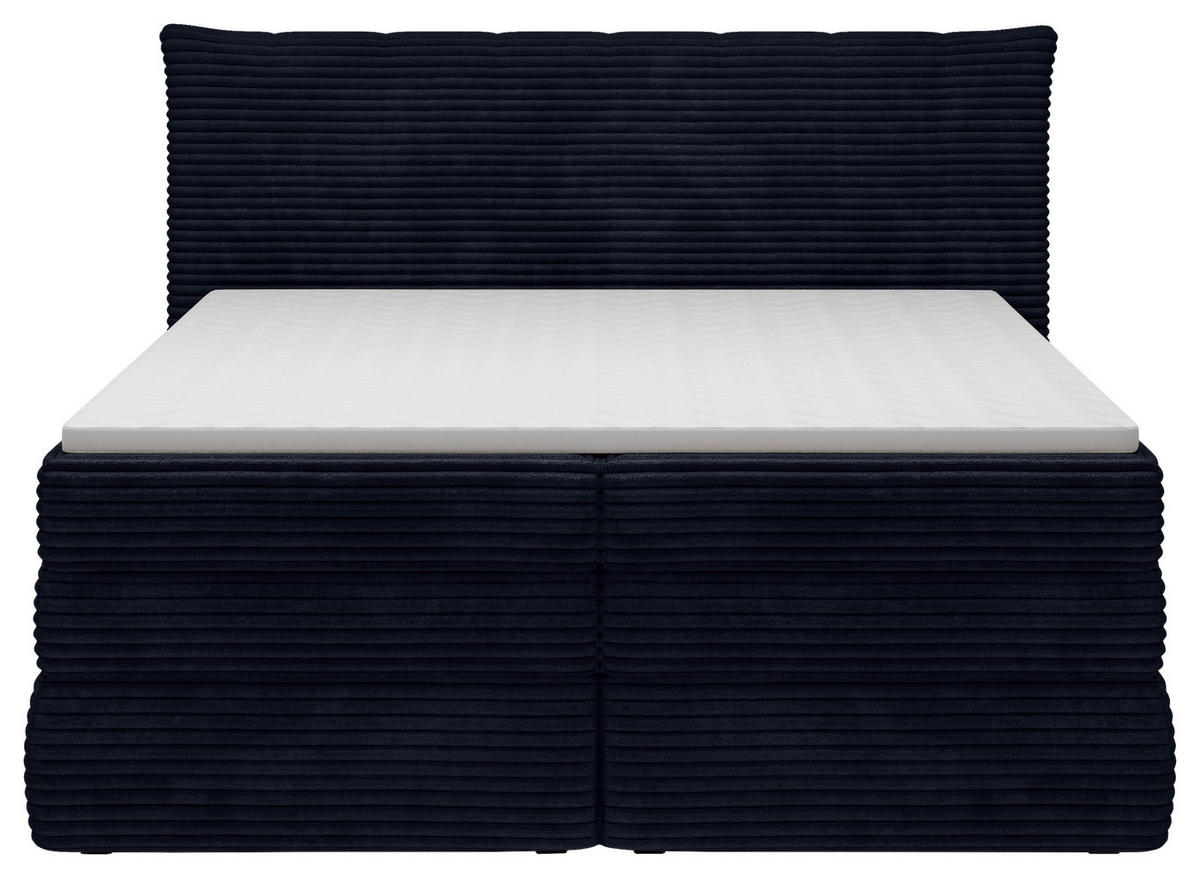 BOXSPRINGBETT 180/200 cm  in Schwarz  - Schwarz, Design, Kunststoff/Textil (180/200cm) - Chameo