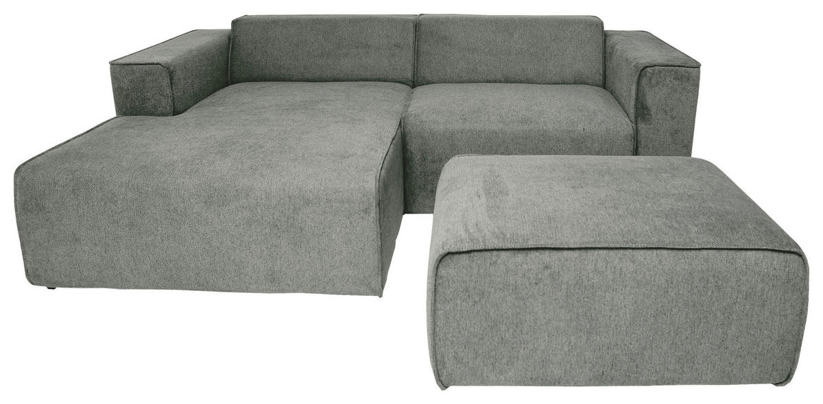 ECKSOFA Hellblau Struktur  - Schwarz/Hellblau, Design, Kunststoff/Textil (161/234cm) - P & B