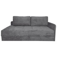 LIEGE  in Velours Grau  - Schwarz/Grau, KONVENTIONELL, Kunststoff/Textil (205/80cm) - Xora