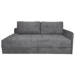 LIEGE Velours Grau  - Schwarz/Grau, KONVENTIONELL, Kunststoff/Textil (205/80cm) - Xora