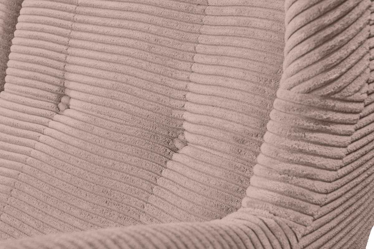 KÜCHENSOFA in Textil Hellrosa  - Hellrosa/Schwarz, Konventionell, Holz/Textil (176/103/98cm) - MID.YOU