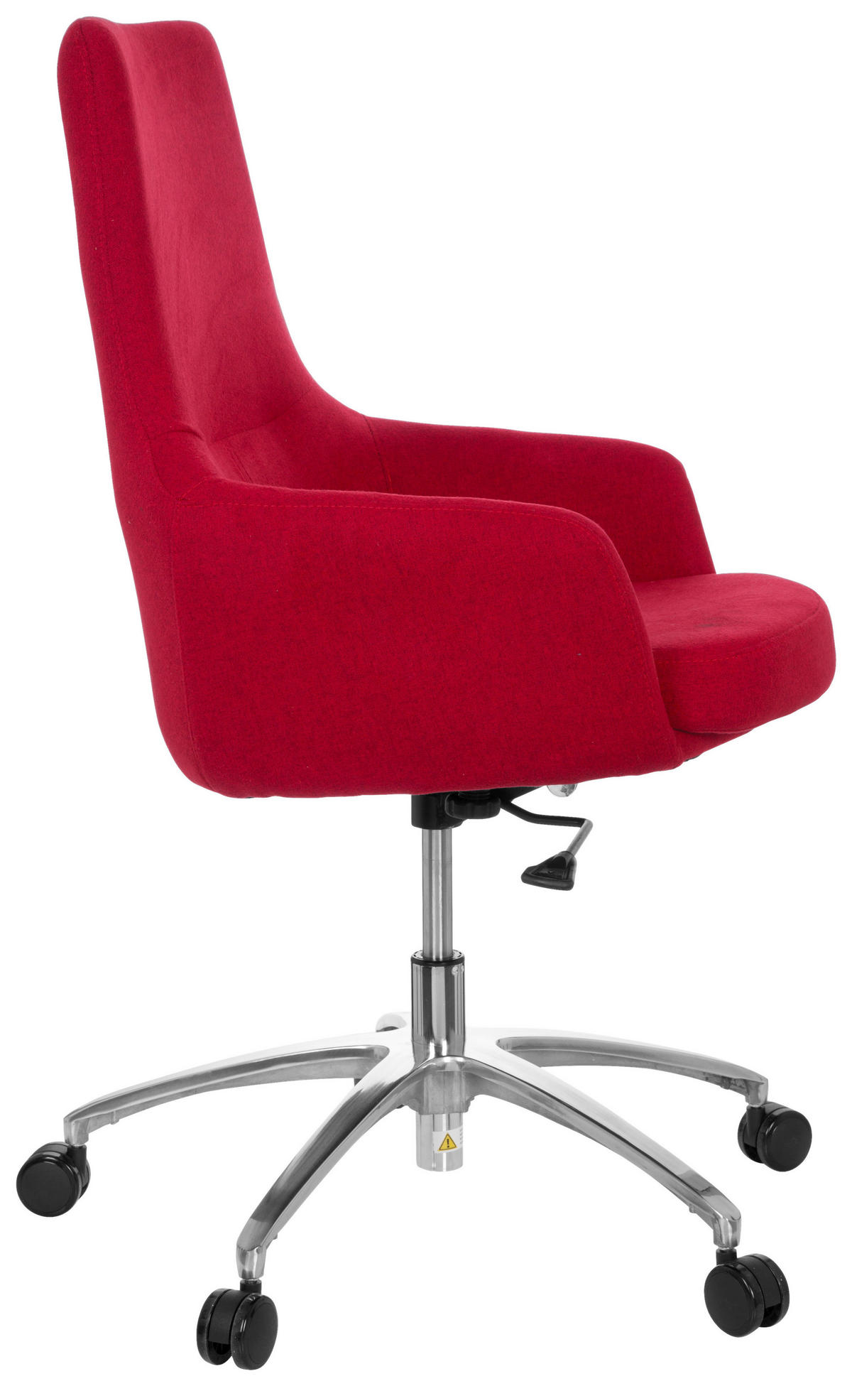 DREHSTUHL Flachgewebe Rot  - Silberfarben/Rot, Basics, Kunststoff/Textil (65/97/60cm) - MID.YOU