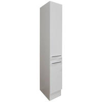 APOTHEKERSCHRANK 30/211/57 cm  in Weiß, Weiß Hochglanz  - Weiß Hochglanz/Silberfarben, LIFESTYLE, Holzwerkstoff/Kunststoff (30/211/57cm) - MID.YOU