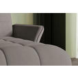 ECKSOFA Taupe Flachgewebe Rücken echt, Kopfteilverstellung, Sitztiefenverstellung  - Taupe/Schwarz, KONVENTIONELL, Textil/Metall (272/175cm) - Carryhome