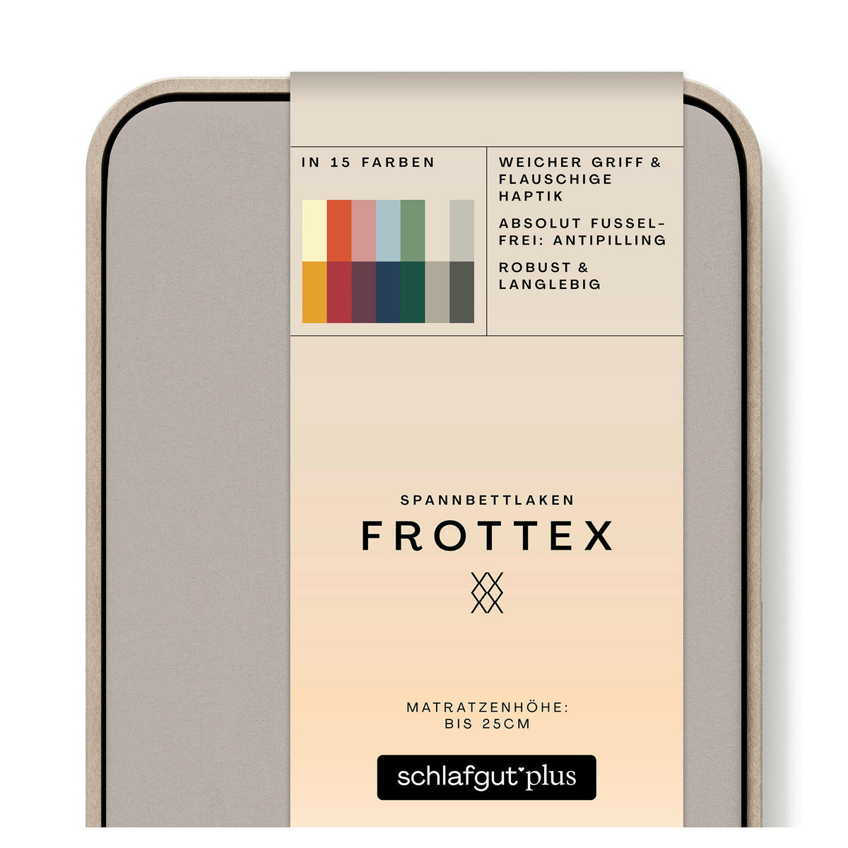 SPANNBETTTUCH FROTTEX Frottee  - Taupe, Basics, Textil (130/200cm) - Schlafgut