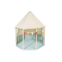 SPIELZELT - Pastellblau/Weiß, Basics, Textil (124/142/124cm) - Pinolino