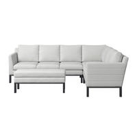 LOUNGEGARNITUR 5-teilig  277/213 cm  Aluminium  - Anthrazit/Hellgrau, LIFESTYLE, Textil/Metall (277/213cm) - Amatio