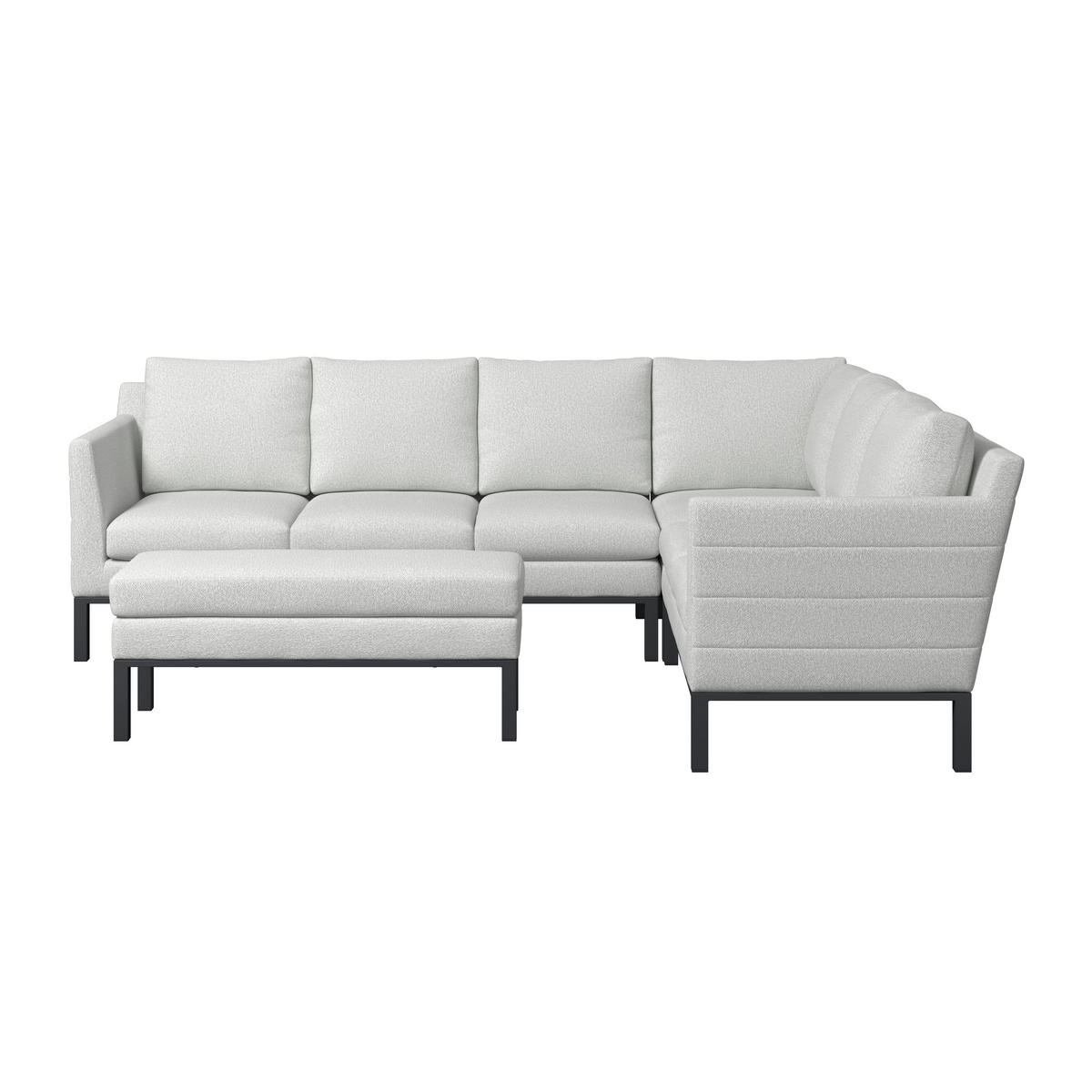 LOUNGEGARNITUR 5-teilig  277/213 cm  Aluminium  - Anthrazit/Hellgrau, LIFESTYLE, Textil/Metall (277/213cm) - Amatio