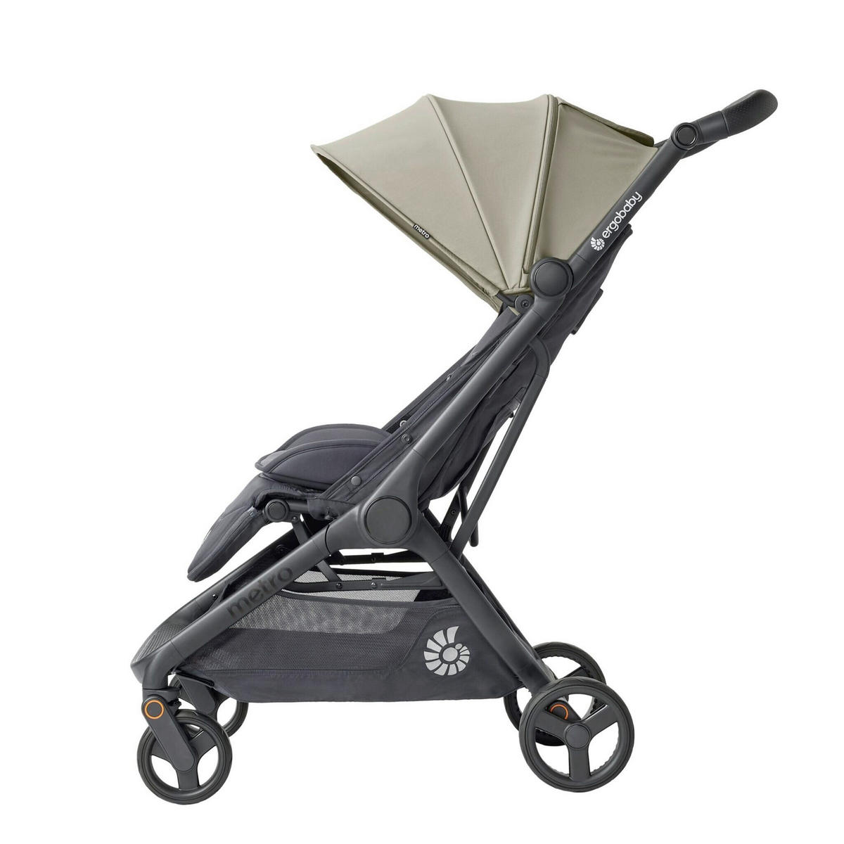 KIŠOBRAN KOLICA  METRO 3  - svijetlo siva/crna, Basics, tekstil/metal (23/44/56cm) - Ergo Baby