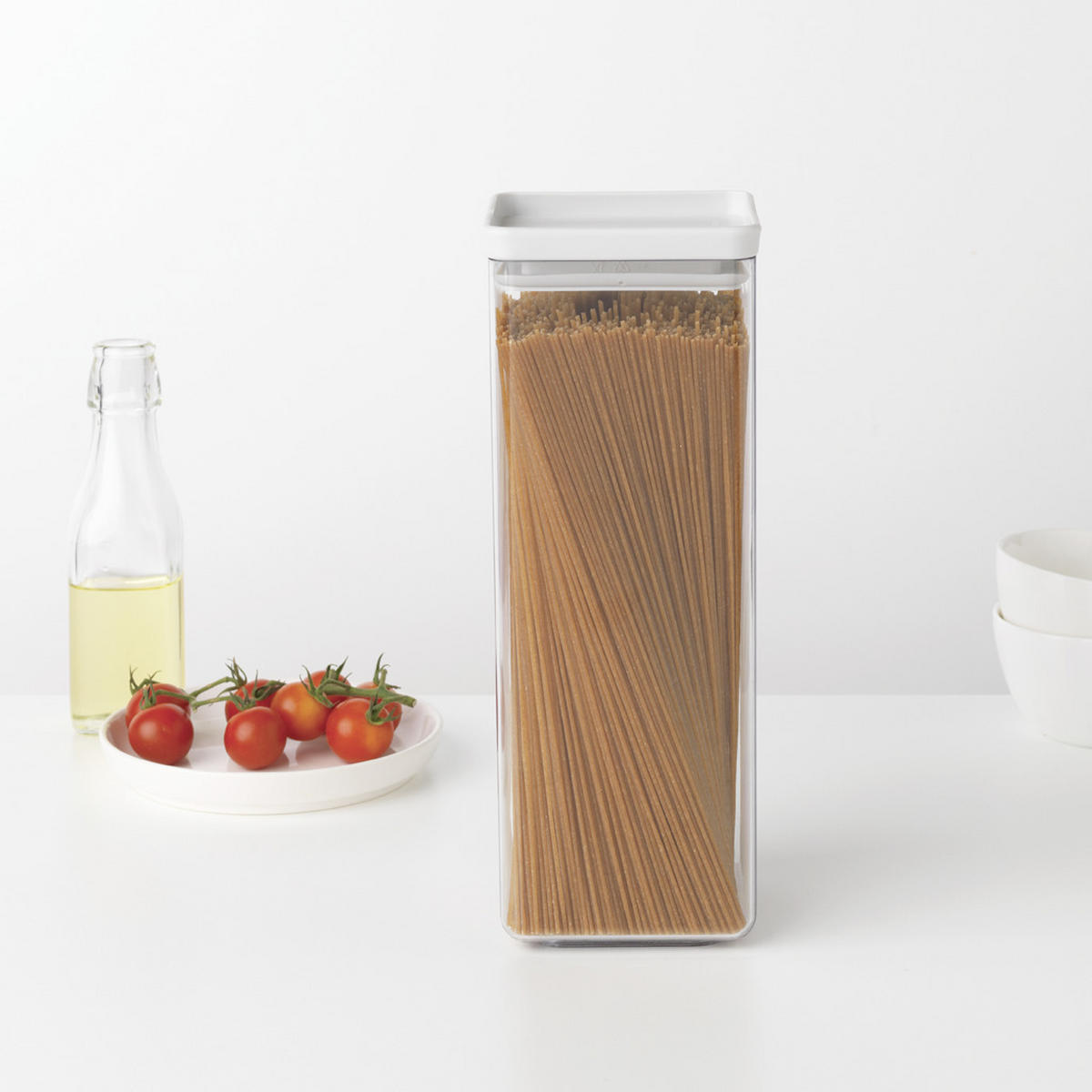 DÓZA NA POTRAVINY - průhledné/světle šedá, Design, plast (11/29.5/11cm) - Brabantia