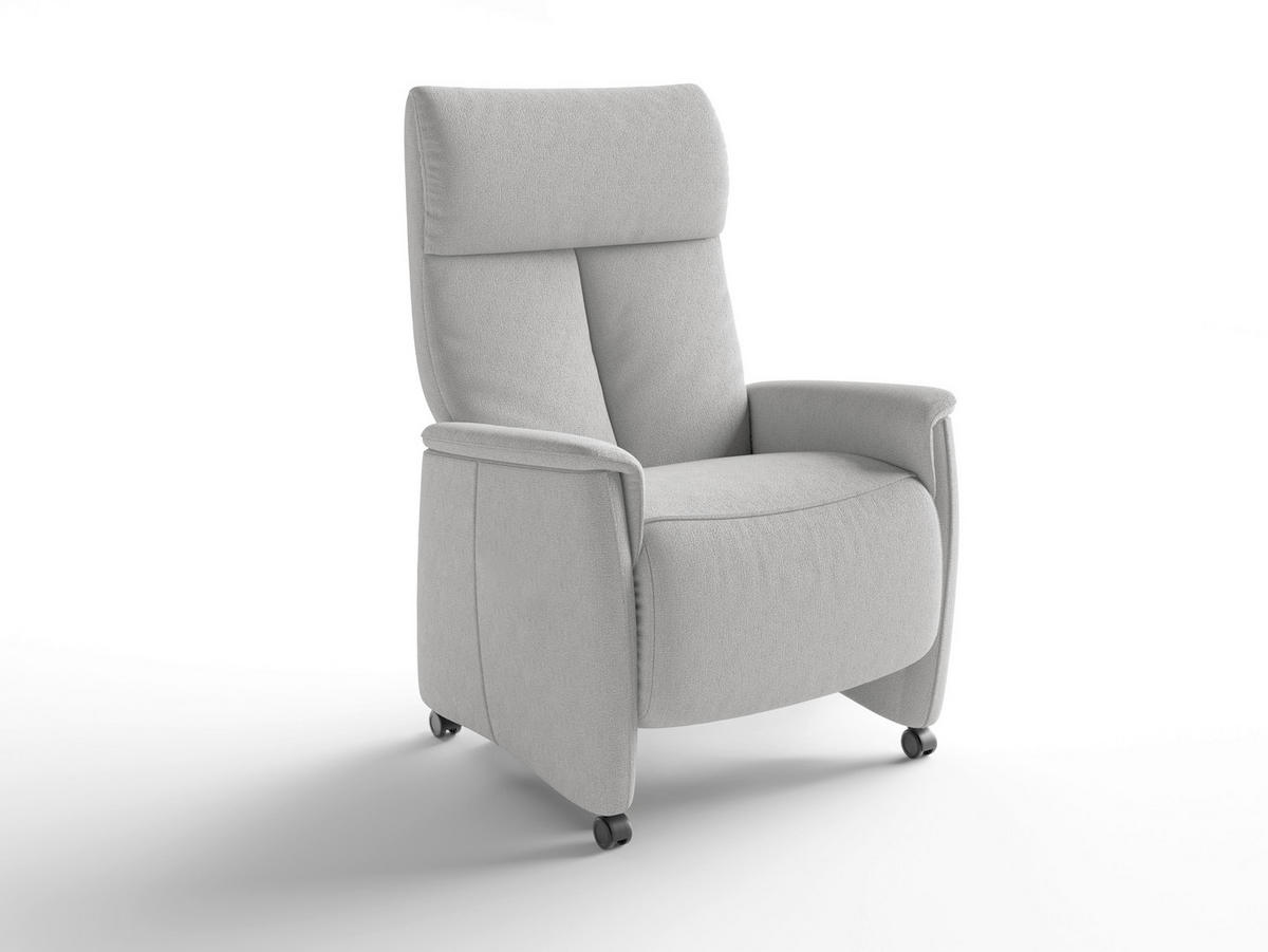 RELAXSESSEL in Textil Silberfarben  - Silberfarben/Schwarz, Basics, Kunststoff/Textil (76/110/84cm) - Sit & More