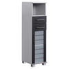 MIDISCHRANK 30,3/110,5/32,6 cm  - Edelstahlfarben/Anthrazit, MODERN, Glas/Holzwerkstoff (30,3/110,5/32,6cm) - MID.YOU