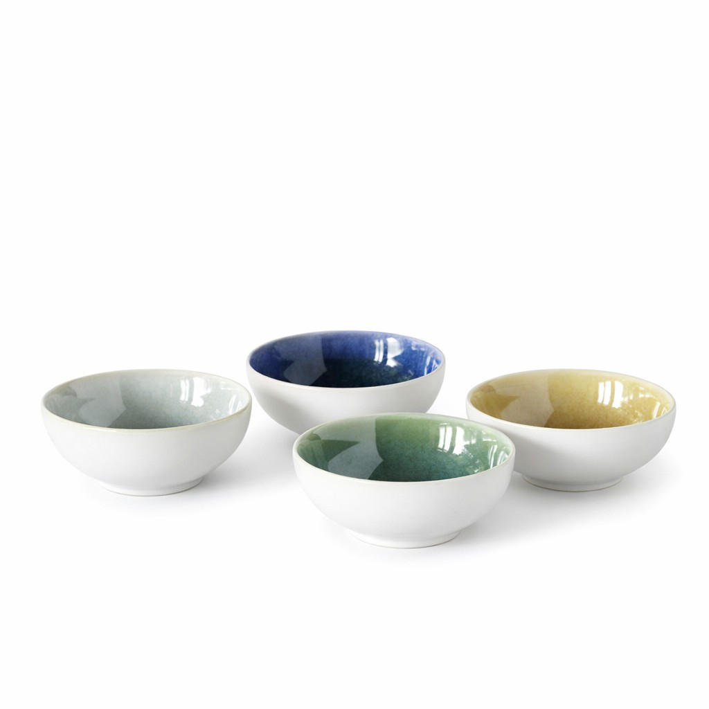 SCHÜSSELSET 4-teilig Caldera Mix   - Türkis/Bernsteinfarben, Basics, Keramik (16,5/6cm) - Creatable