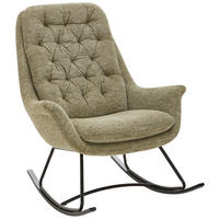 SCHAUKELSESSEL Webstoff Schwarz, Greige    - Greige/Schwarz, Design, Textil/Metall (75,5/99/93cm) - Carryhome