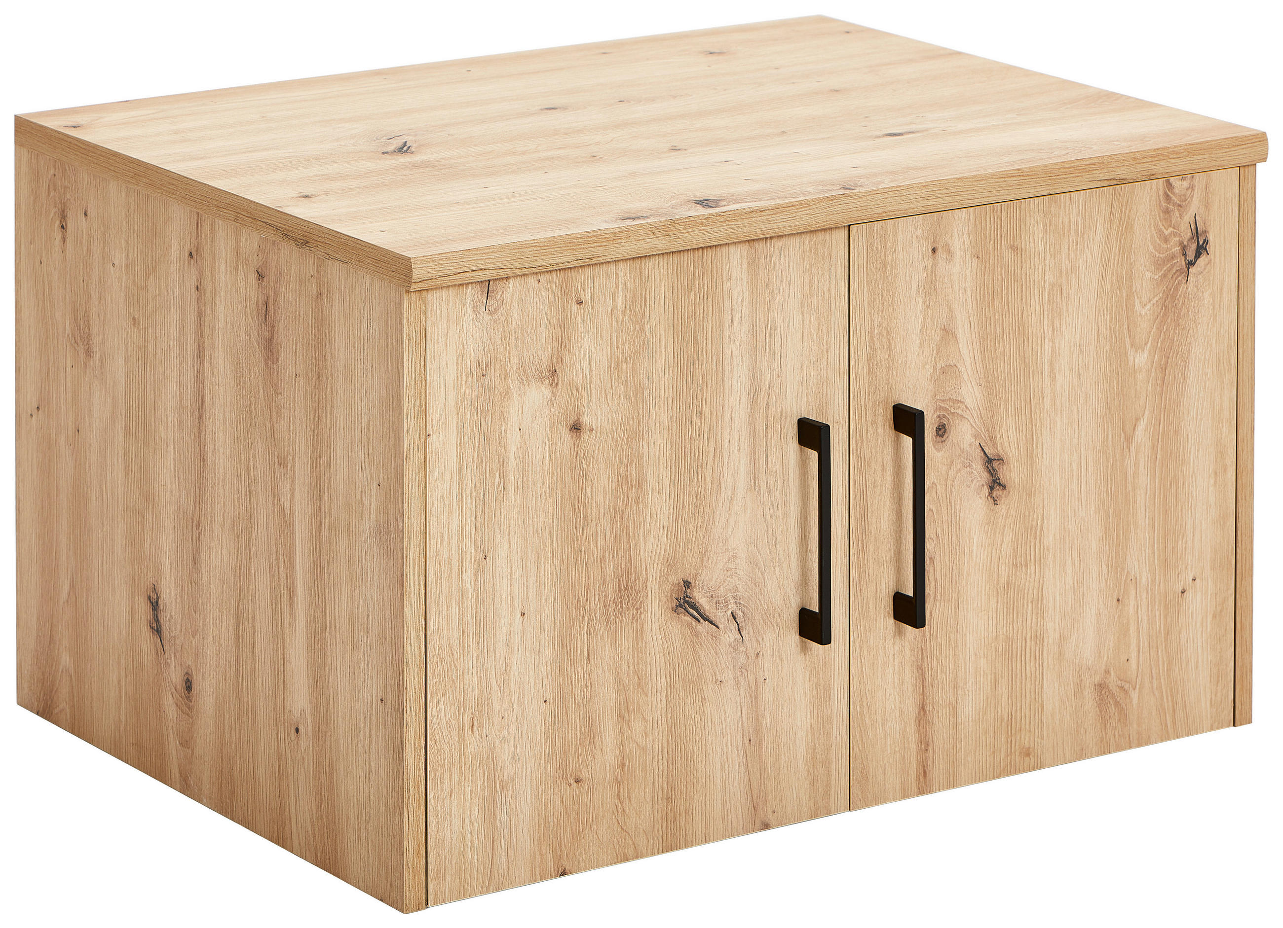 AUFSATZSCHRANK 72/43/54 cm   - Schwarz/Eiche Artisan, Basics, Holzwerkstoff/Metall (72/43/54cm) - Xora